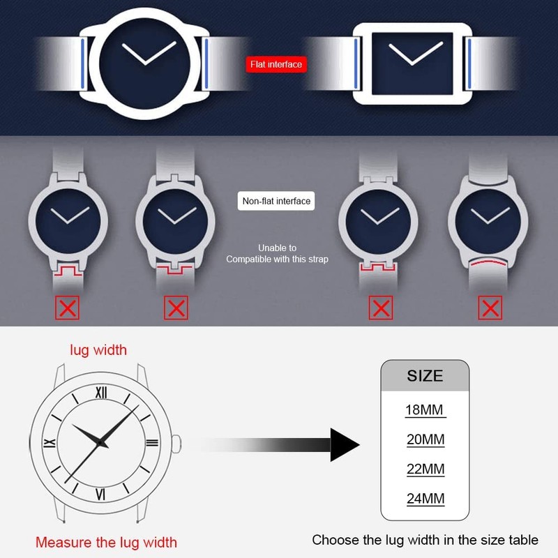 Breathable Leather Strap, Soft Touch Men's Strap Accessories - 22mm