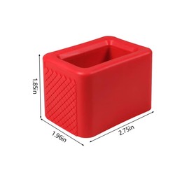 KHGUZ 2PCS Car Seat Belt Buckle Holder, Easy Access Auto Seatbelt Buckle Booster, Silicone Vehicle Interior Safety Belt Receptacle Upright Buckling, Universal for RV, SUV, Truck (Red)