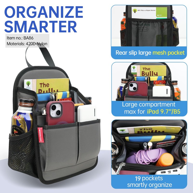 DELTAMANN Backpack Organizer Insert for Casual College Computer Laptop Bookbag,