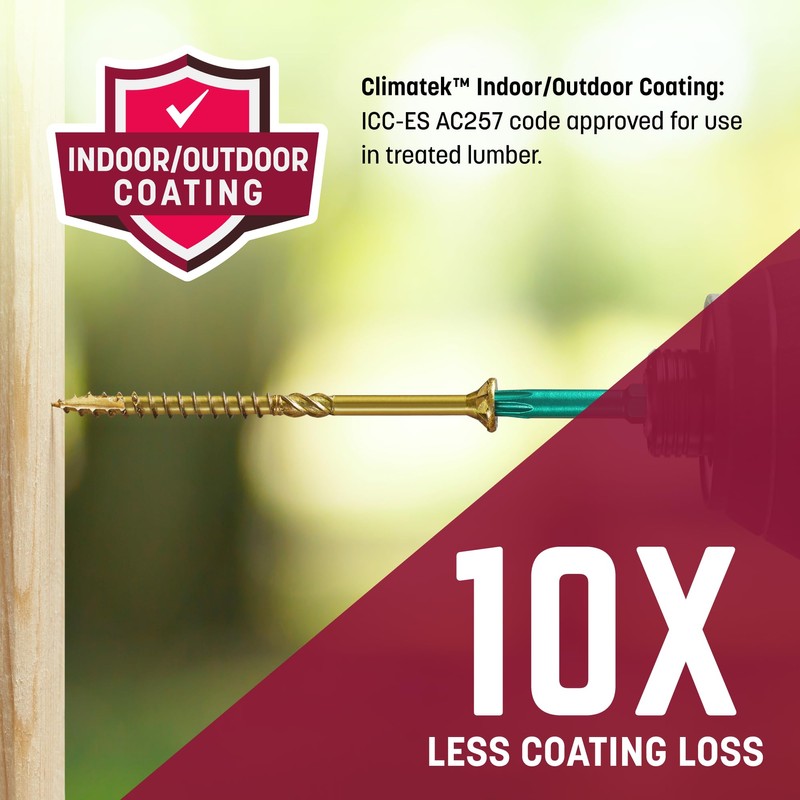 GRK Fasteners R4™ #10 x 4 Inch, Multi-Purpose Framing Screws,