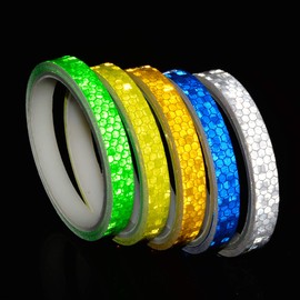 Reflective Tape Yellow 0.5"X10'-Waterproof Self-Adhesive Trailer Reflector Tape-Reflective Tape for Trucks,Trailers,Cars.Warning Caution Conspicuity Tape