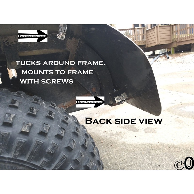 Ezgo Marathon Golf Cart Highly Polished Diamond Plate Mud Flaps