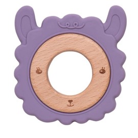 tgonzales5008 NEW 3- 3” Magic Years Natural Wood And Silicone teether Toy 3” Washable Llama(N)