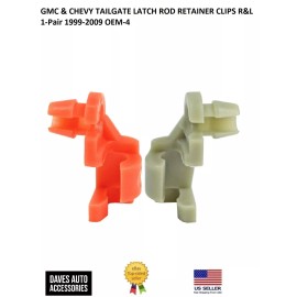 Autoparts GMC & CHEVY TAILGATE LATCH ROD RETAINER CLIPS R&L 1-Pair 1999-2009 OEM-4