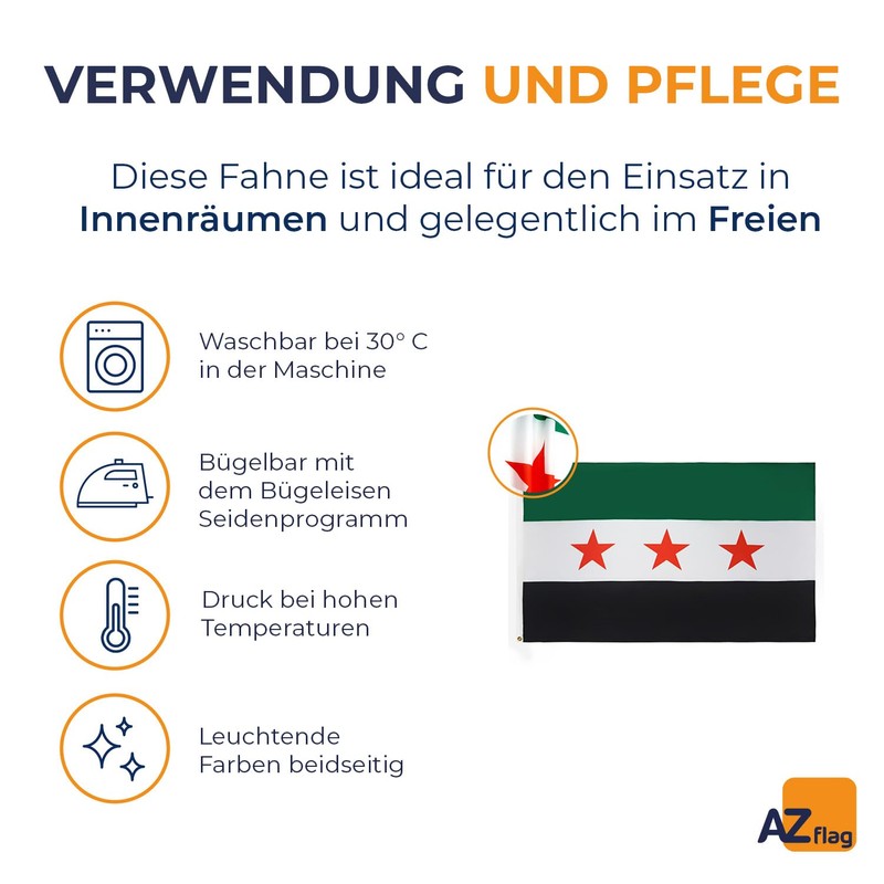 AZ FLAG - Free Syrian Army Flag - 150 x