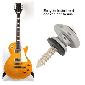 bass guitar strap button,gurtpin gitarre,Guitar Strap Button Mushroom, Gitarre Security Lock 10 Stücke Pilze Kopf Gitarrengurt Tasten Strap Locks Metall End Pin Mit Schraube Für Ukulele Elektrische Ak