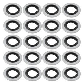 Briny River 50pcs M8 Nitrile Rubber Zinc-Coated Steel Self-Centralizing Sealing Washers 14x8.7x1mm for Hydraulic Systems, Machinery & Engine Seals