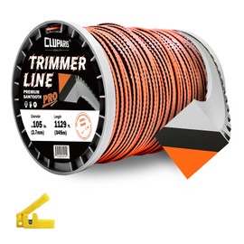 Cluparis 5-Pound 105 Heavy Duty Sawtooth Trimmer Line, 0.105" x 1129-Foot Sawtooth Weed Eater String Fits Medium & Heavy Grass & Weeds,105 Trimmer String Weed Wacker for Weedeater Line of Nylon