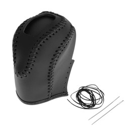 X AUTOHAUX Anti-Slip Gear Shift Knob Cover Car Stick Shifting Handle Protector for Volkswagen Taos 2022-2023 Black Faux Leather