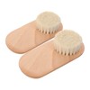 Outanaya 2pcs Wooden Nail Brushes for Cleaning Under Nails Half-Round