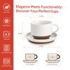 Sweese 8 Ounce Cappuccino Cups Set of 4, Porcelain Stackable