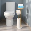 Standing Toilet Paper Holder Gold with 7.9" Big Tray, 2.2Lbs