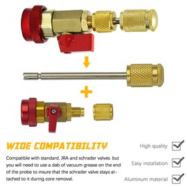 Apeixoto R134A R1234YF Air Condithoning Valve Core Remover Tool for High Low Pressure Repair Tool