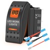 HOKAAER LED Work Lights Waterproof Rocker Switch On-Off 12V/20A 24V/10A