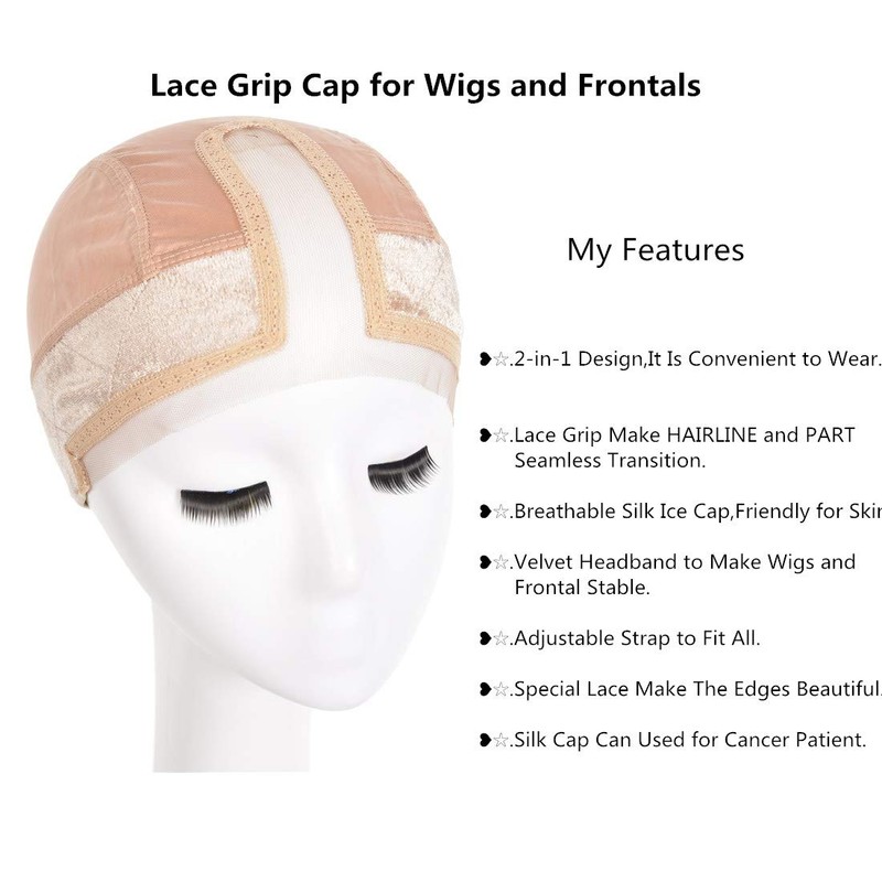 King Love Star Lace Wig Grip Cap with Silk Cap,