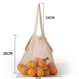 2 Pack Long Handle Mesh Shopping Bags for Farmer's Market Grocery Drawstring Food Bags Onions Veggies Bags,Washable Netting Reusable Potatoes Bags Knit Bags Market Bags Carrying
