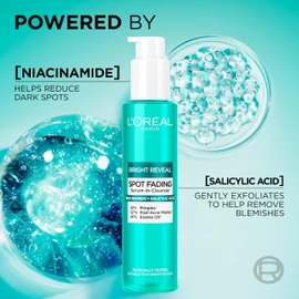 L’Oréal Paris Bright Reveal, Niacinamide + Salicylic Acid, Dark Spot Serum-In-Cleanser, For Spot Reduction and Post-Acne Marks, 150ml