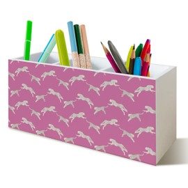 YTRGI Leopard Pen Holder for Office Desk Decor, Cheetah Wooden Pencil Holder Sign Organizer for Home Office Desk Accessories, Leopard Gifts for Women Men