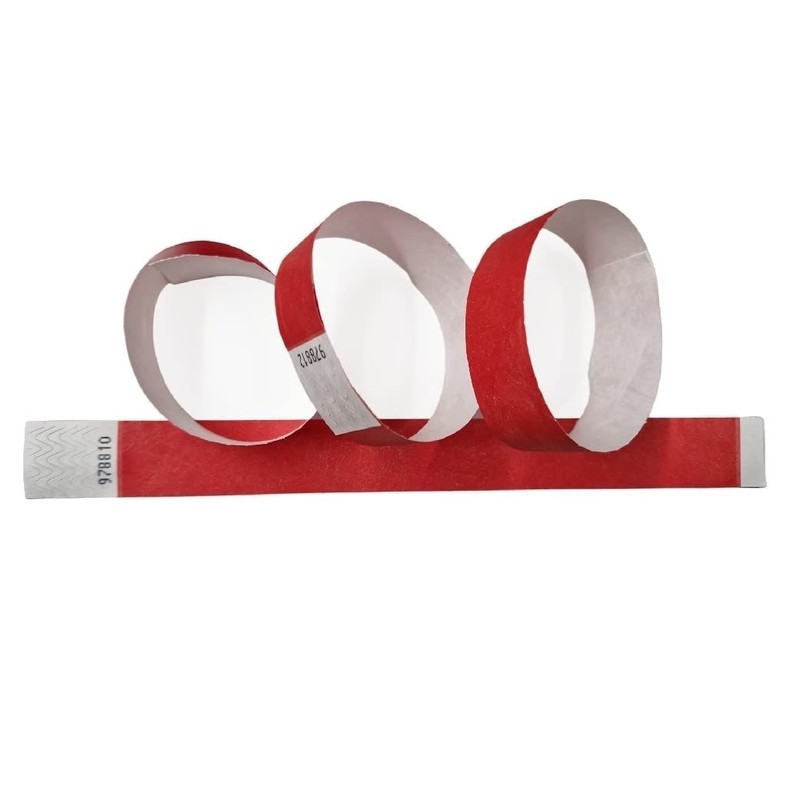 Tyvek Wristbands 3/4 inch 100 Pack, Paper Like Bracelets Used