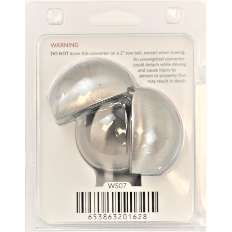 Weigh Safe Clamshell - Stainless Steel Tow Ball Adapter -