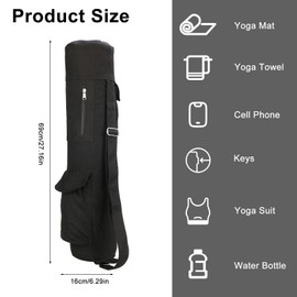 Yoga Rucksack Yogatasche Damen mit Nassfach und Flaschentasche Yogatasche groß Durchgehender Reißverschluss Yogamatte Verstellbarer Schultergurt Gym Yoga Tasche für Pilates Yogamatten & Yoga-Zubehö