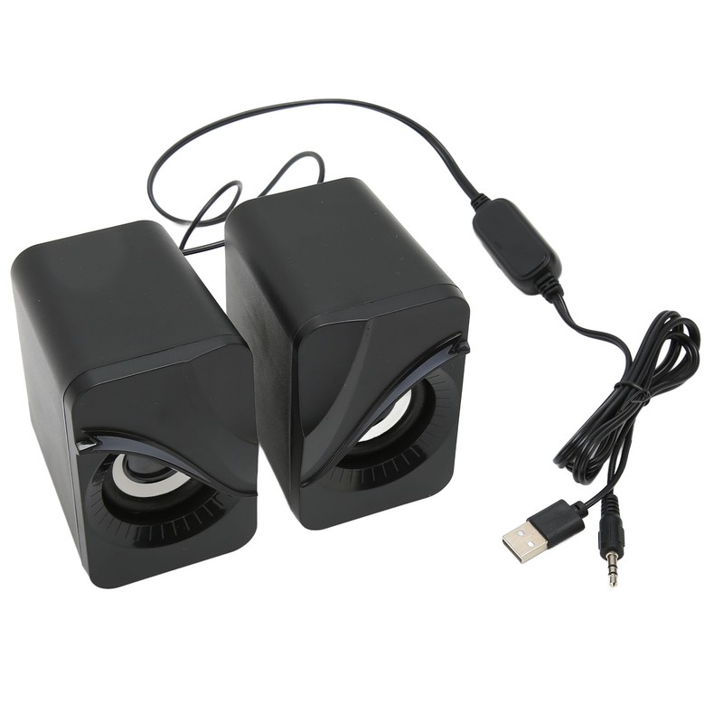 Computer Speaker USB Powered Wired Volume Control Mini Desktop Speaker