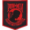 POW MIA Patch Black Red - 2.5x3 inch. Embroidered Iron