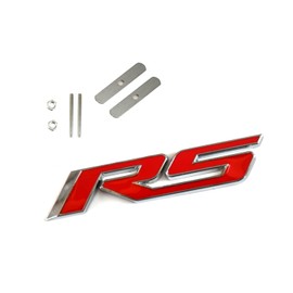 MMUNNA 1x Grille Rs Emblem Badge 3D Alloy Replacement for Camaro Series Front (Chrome Red)