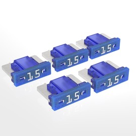 AUPROTEC Mini LP Car Fuses Blade Fuses 2A - 30A Selection: 15A Amp Blue Pack of 5