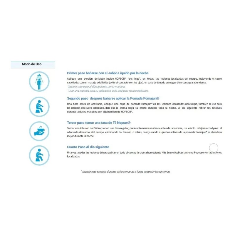 Nopsor 500gr Crema Mas Suave, Pomada Nopsor 125gr Aux. Tx