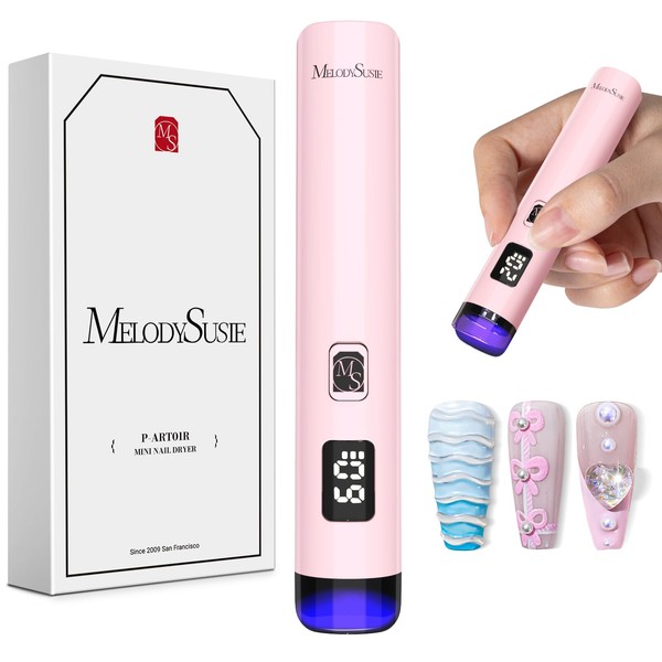 Melodysusie Handheld UV Light for Gel Nails, ART01R Cordless Gel