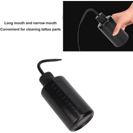 ZJchao 6 Botellas Vacías para Apretar Tatuajes, Botella de Lavado de 250 Ml, Botella para Apretar Tatuajes con Boca Estrecha para Tatuadores, Botella de Chorro, Regadera Suculenta (Negro)