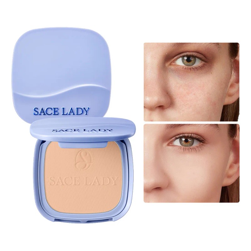 Sacelady Base De Maquillaje Polvo Compact Fijador Matte Spf