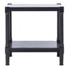 SAFAVIEH Home Collection Rafiki Black Rectangle Bottom Shelf Accent Table