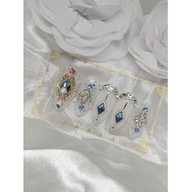 ❣High quality Blue emerald nail tip - Short round / ❣고품격 블루에메랄드 네일팁 - 숏라운드