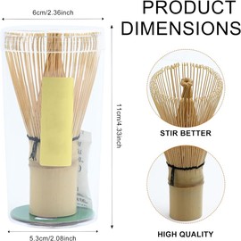 Bamboo Matcha Whisk, Suithink Traditional Japanese Chasen Matcha Stirrer for Matcha Green Tea Preparation