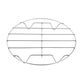 TamBee 8 Inch Cooking Rack Round 304 Stainless Steel Baking and Cooling Steaming Rack w Stand Cookware Fit for Air Fryer Pressure Cooker Canning Set of 2