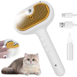 Pet Steam Brush,Cat Steam Brush For Shedding,Cat Steamer Brush,Steamy Cat Brush,Steam Pet Brush Dog