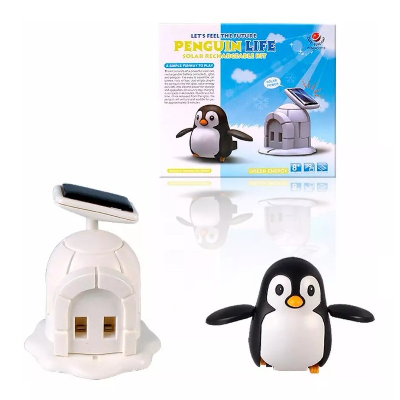 Lecute Pingüino Solar Caminante Armable Juguete Didactico Juego