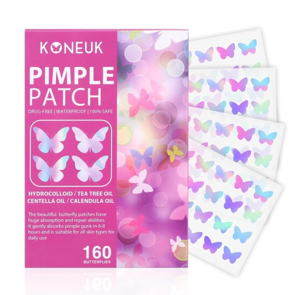 KONEUK Acne Pimple Patches for Face (160 Counts), Hydrocolloid with...