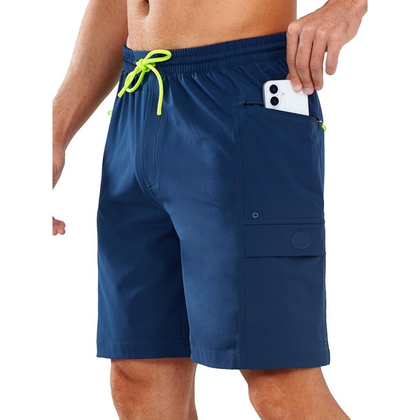 NORTHYARD Men's 9" Board Shorts with 4 Pockets Beach Shorts
