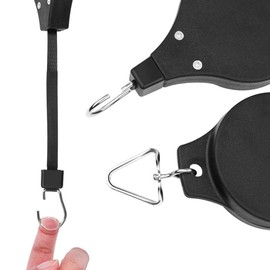 Lythor Pack Plant Hook Pulley, Retractable Plant Hanger Easy Reach Hanging Flower Basket for Garden Baskets Pots and Birds Feeder Hang High up and Pull Down to Water Or Feed (Black 6Pack)