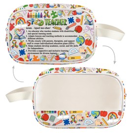 UJIMS Autism Awareness Gifts SPED Teacher Toiletry Cosmetic Bags Special Education Teacher Appreciation Gift (SPEDTeacherMbag)