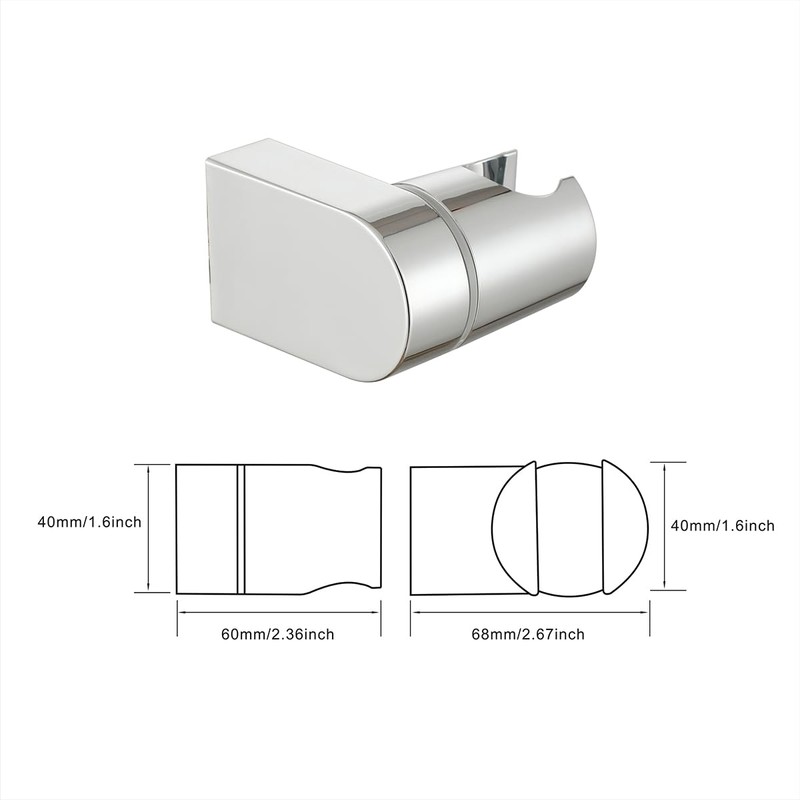 Muxios On Wall Mount Shower Bracket for Handheld shower head,