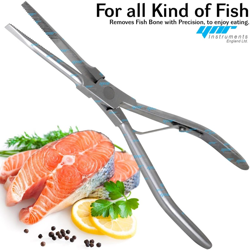 YNR Fish Bone Remover Pliers Tweezers Clamps Seafood Preparation Tools