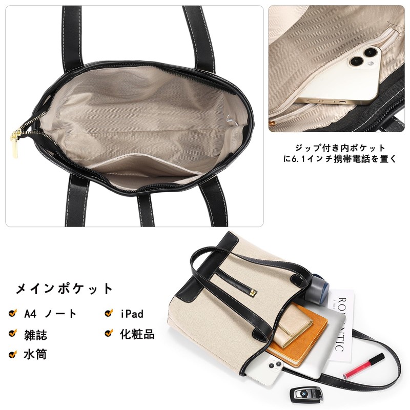 SENDEFN Tote Bag, Canvas Shoulder Bag, Large Capacity, Large Capacity,