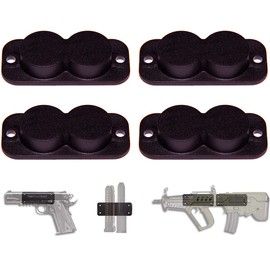 Tactical Pro Sports Tac Mag Gun Magnet Mount Holster Quickdraw Load Pistol Holder Firearm Accessories Concealed Holder for Truck, Car, Home, Cashier, Vehicle, Desk /4 Packs