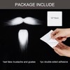 Yan Dream Self Adhesive Fake Handlebar Mustache and Goatee White