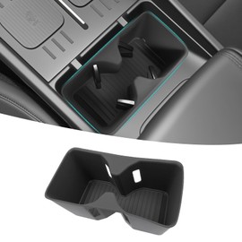 OUSUWO Cup Holder Compatible with 2024 2025 Hyundai Santa Fe SE SEL XRT Limited Calligraphy Hybrid Accessories, Noise-Free Water & Dust Proof Insert Console Drink Holder Fit for Santafe Accessories