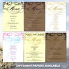 10 x Wedding Menu Party Menu Table Cards A6